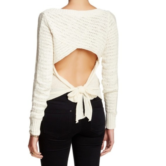 ❌SOLD❌Free People Open Tie Back Sweater - Picture 2 of 8